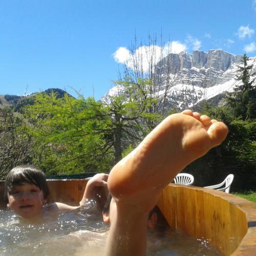 le bain nordique au printemps